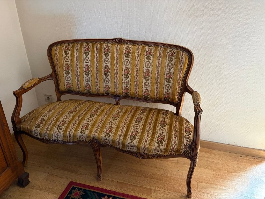 Louis XV sofa + 2 stoelen, Antiek en Kunst, Ophalen