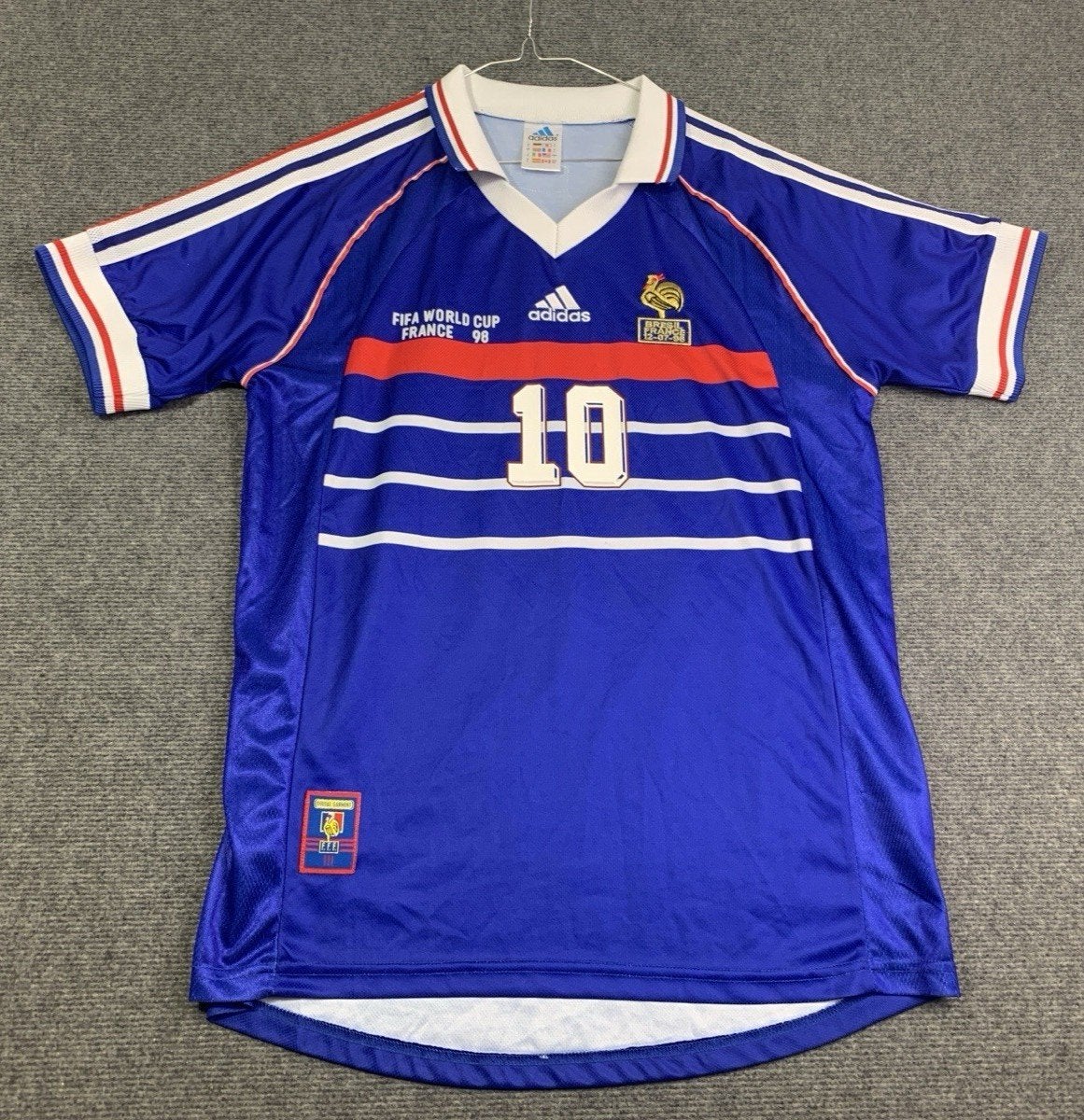 Frankrijk Zidane Voetbal Thuisshirt WorldCup Finale 1998, Enlèvement ou Envoi