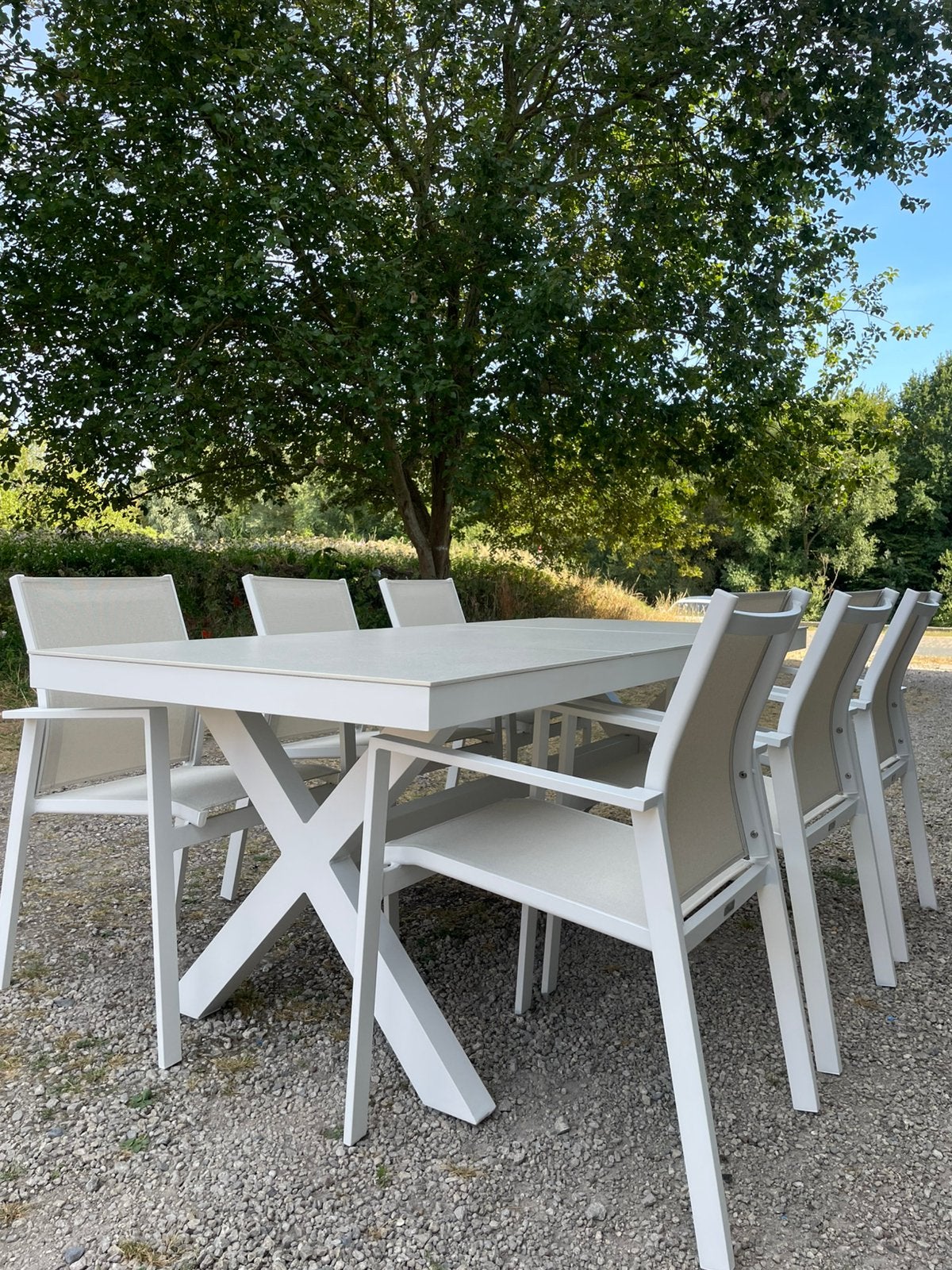 Nieuw! Complete tuinset keramische blad, Ophalen, Zo goed als nieuw