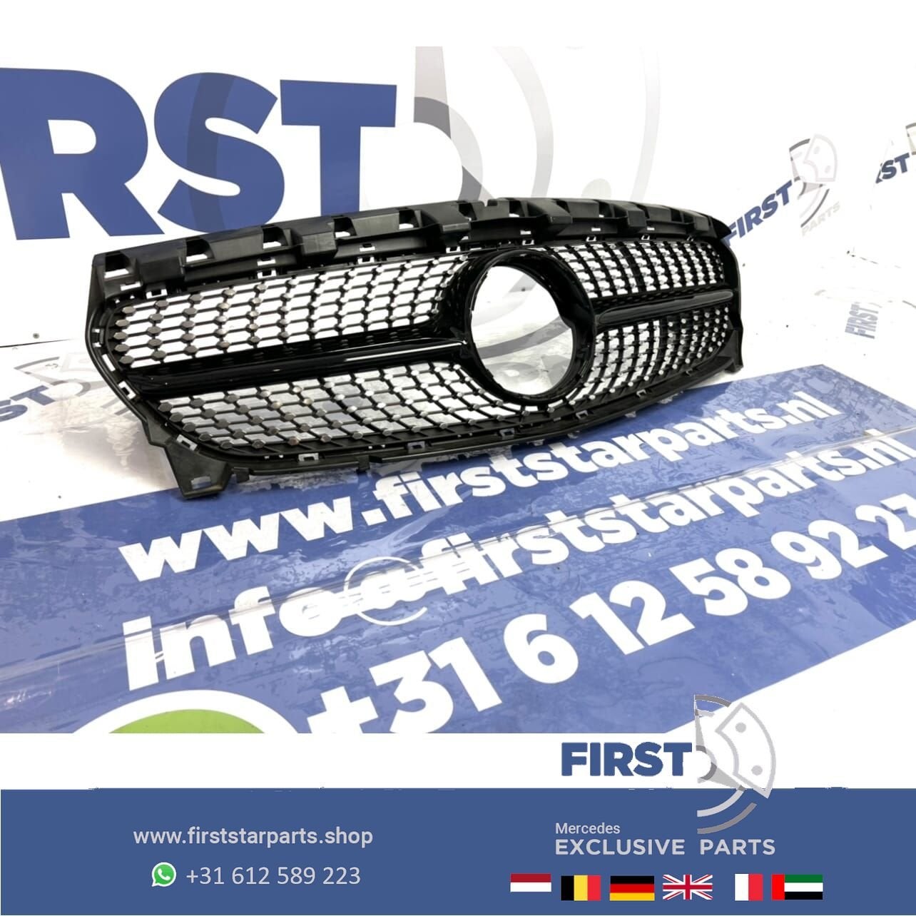 W117 CLA AMG Diamond gril Mercedes 2013-2019 A1178881160 A45, Auto-onderdelen, Gebruikt, -, Ophalen of Verzenden, -