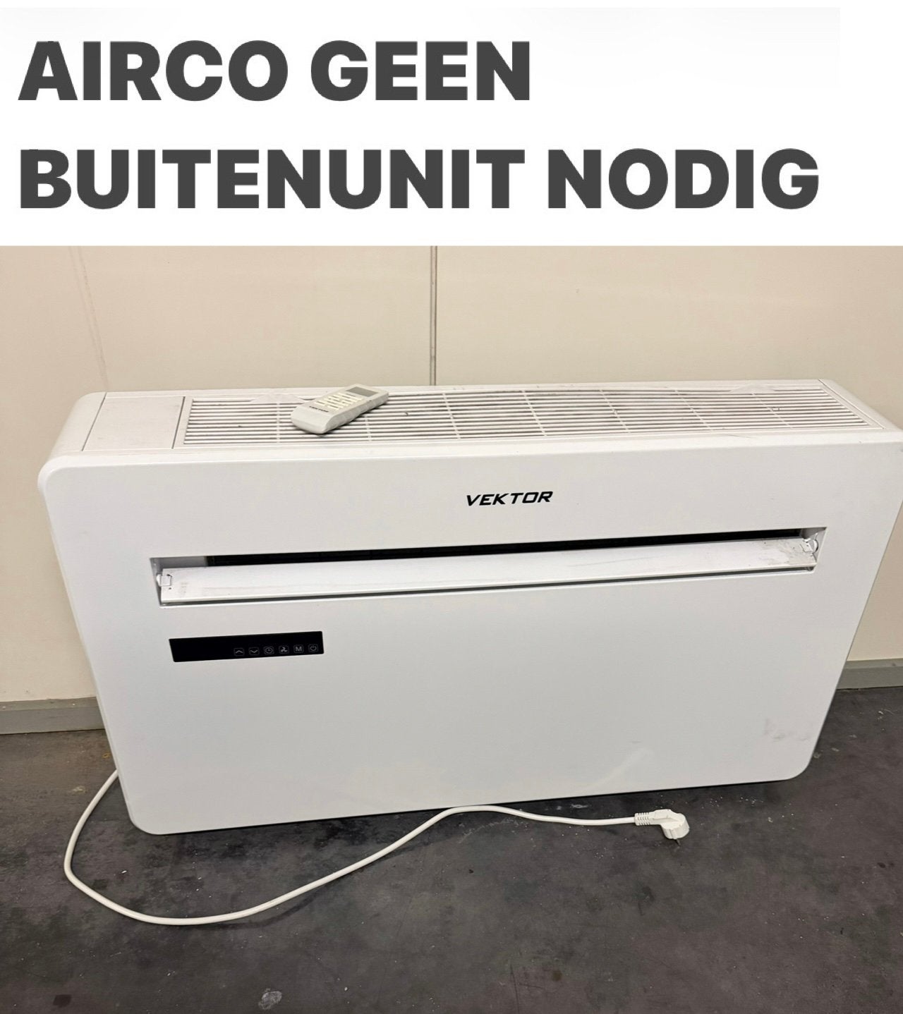 AIRCO MONOBLOCK INVERTER GEEN BUITENUNIT NODIG, Elektronische apparatuur, Ophalen of Verzenden, Zo goed als nieuw, Afstandsbediening