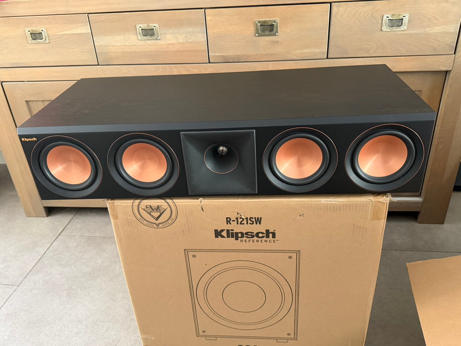 klipsch rp-504c ii, Audio, Tv en Foto, Luidsprekerboxen, Basreflex, Zo goed als nieuw, Center speaker, Ophalen