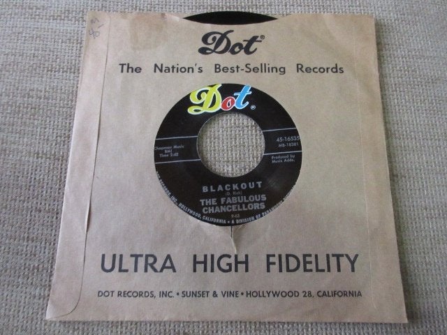 The Fabulous Chancellors ‎– Diamond In The Sky / Blackout, Pressage original, 7 inch, Comme neuf, R&B et Soul