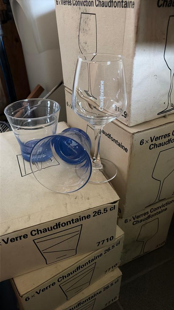Waterglazen Chaudfontaine, Verzamelen, Ophalen, Zo goed als nieuw