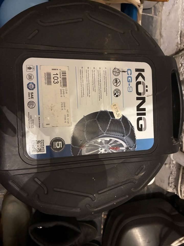Chaines a neige Konig CG-9 taille 103 autotensionnantes, Enlèvement, Comme neuf