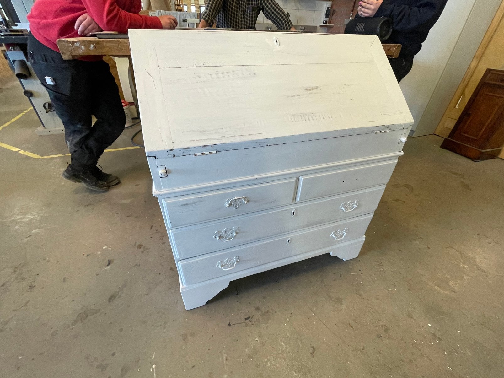 Unieke Secretaire in George III-stijl – Eikenhout (ca. 1950), Antiek en Kunst, Ophalen