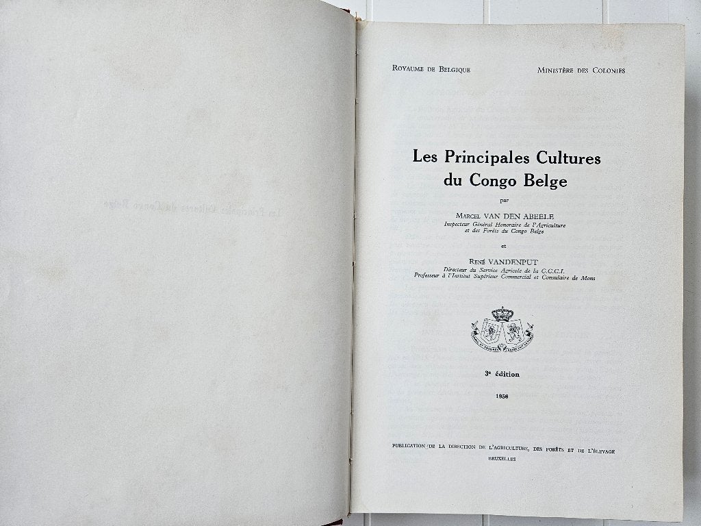 Les principales cultures du Congo Belge - 1956, Enlèvement ou Envoi, Utilisé, Marcel van den Abeele