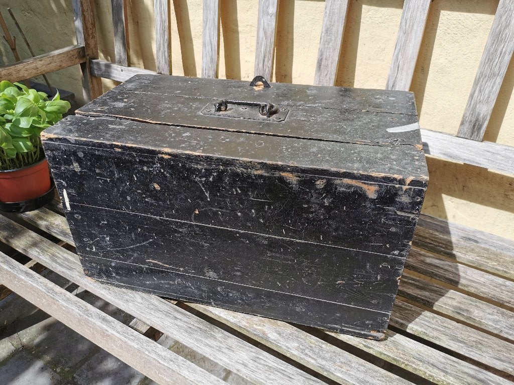 Compacte vintage houten kist of koffer - geen houtworm, Enlèvement