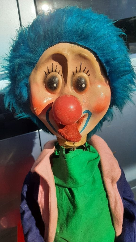 Clownautomaat, vintage jaren zeventig, pop, marionet, kitsch, Ophalen, Gebruikt