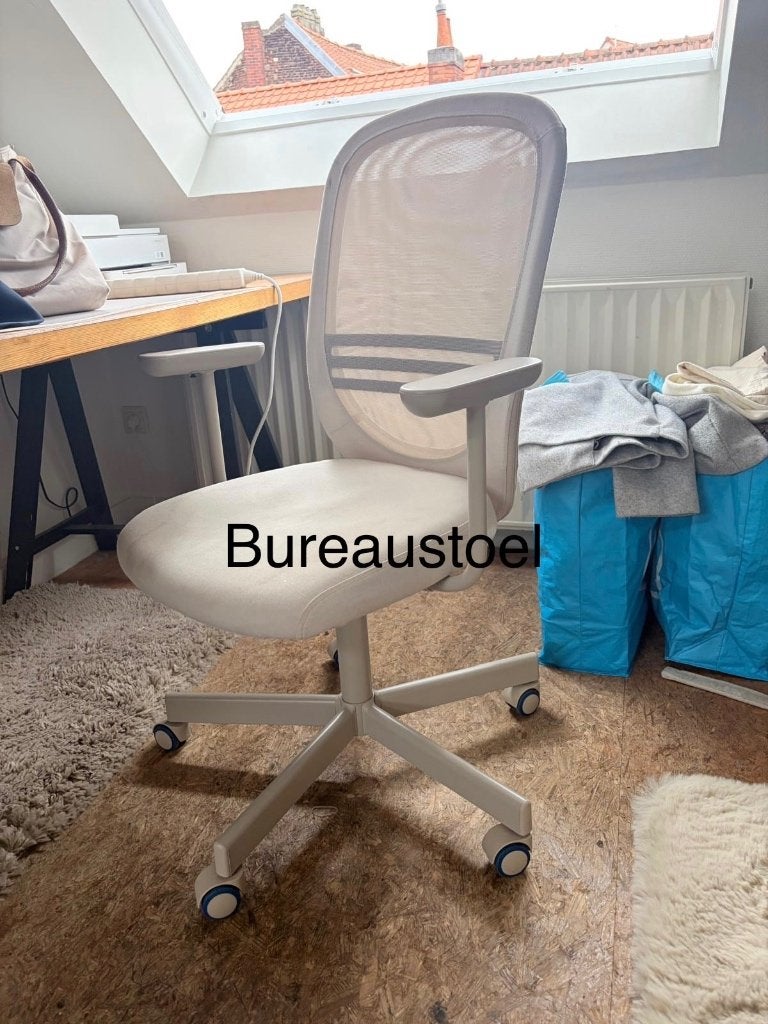 Bureaustoel, Ophalen, Zo goed als nieuw, Beige, Bureaustoel