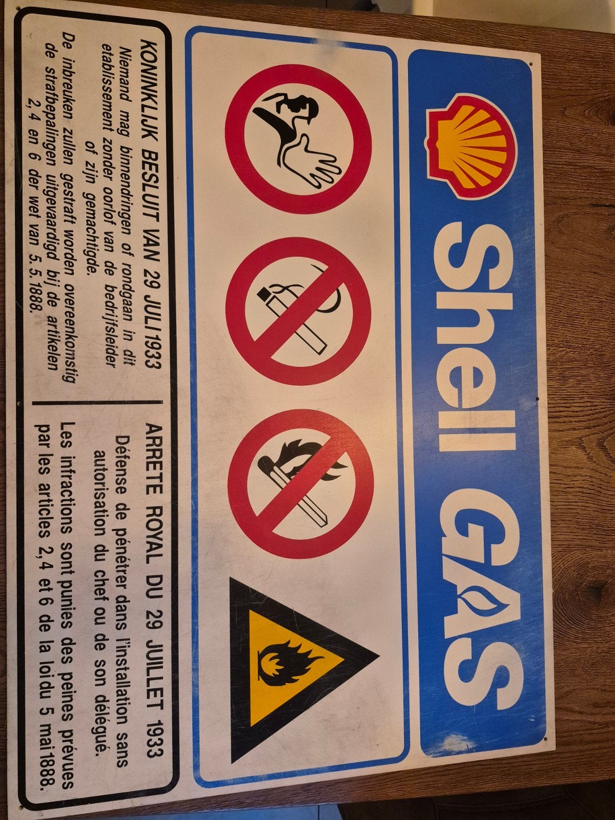 uniek shell reclame bord, Ophalen