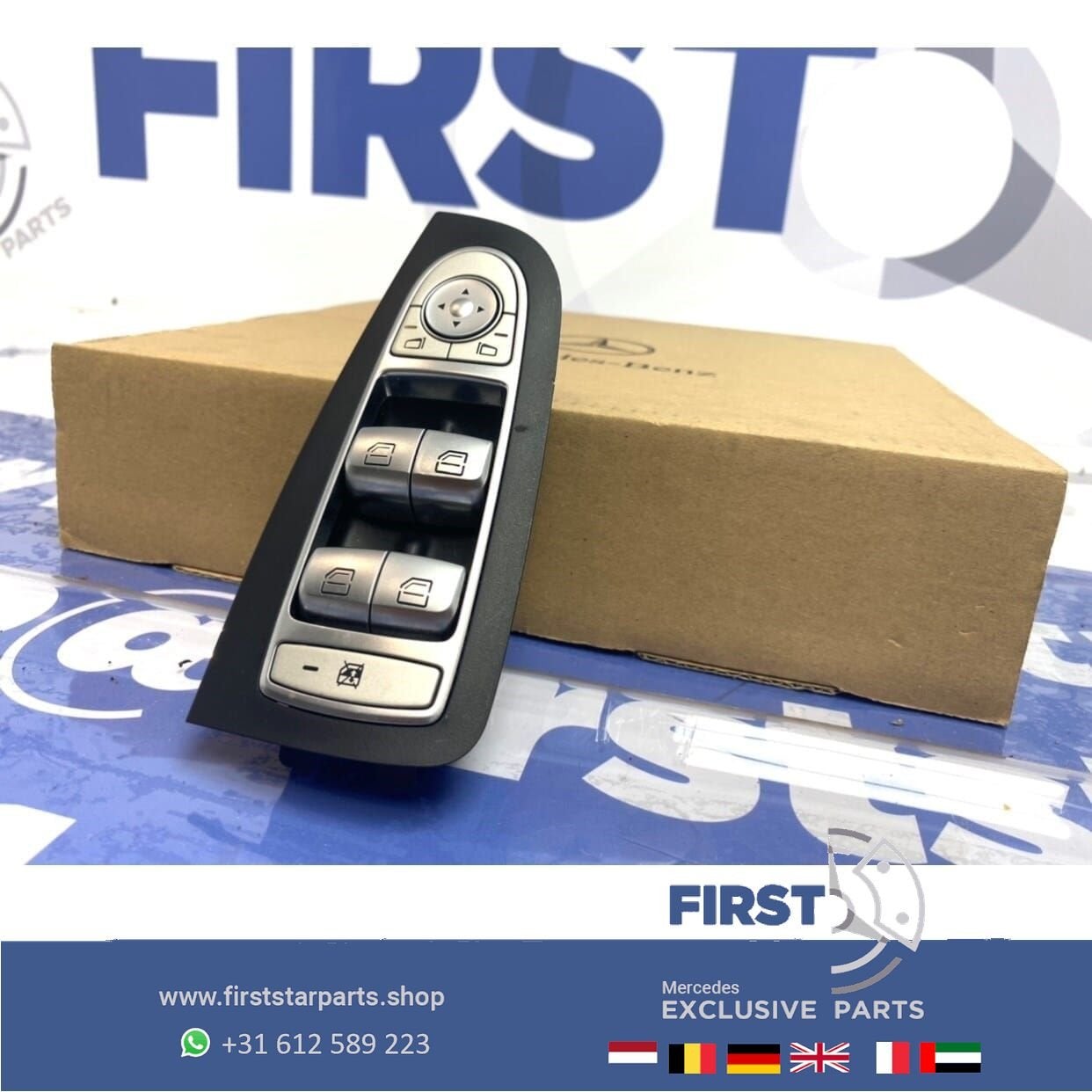 W205 W213 RAAM BEDIENING SCHAKELAAR Mercedes C + E Klasse 20, Gebruikt, -, Ophalen of Verzenden, -