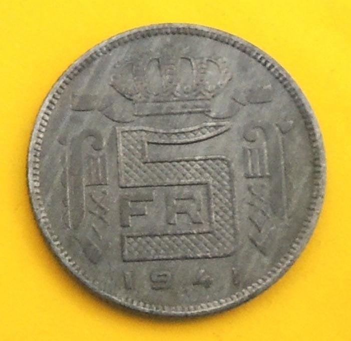 1941 5 francs FR 01, Verzenden, Metaal, Losse munt