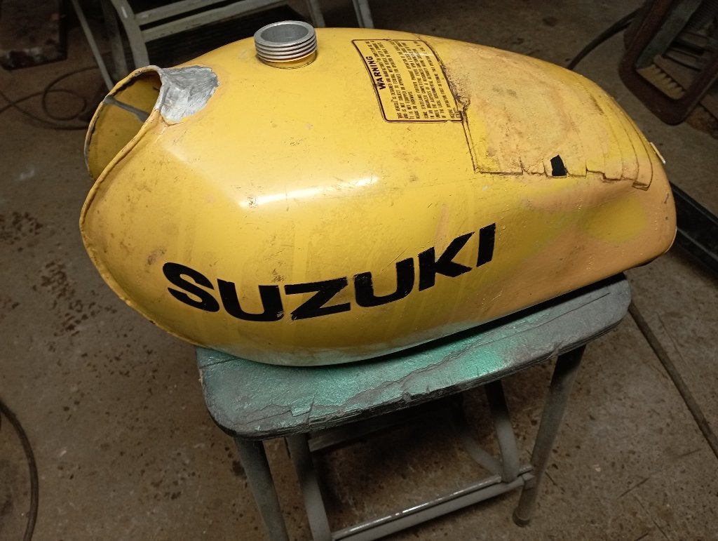 RÉSERVOIR DE CARBURANT EN ALUMINIUM SUZUKI RM 76 250/400, Enlèvement ou Envoi, Utilisé