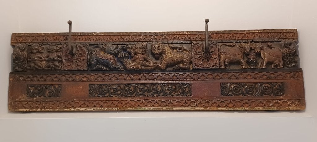 Indisch wandpaneel, Antiek en Kunst, India, Handgemaakt, Meerkleurig, Ophalen