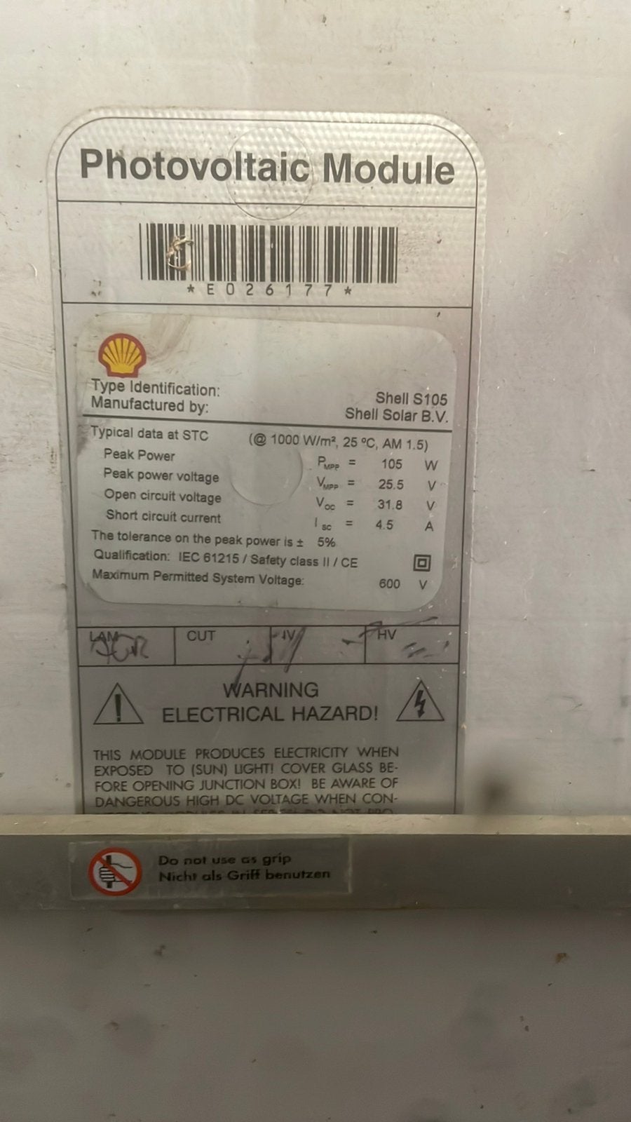 10 pv panelen, Ophalen, Gebruikt, 100 tot 200 wattpiek