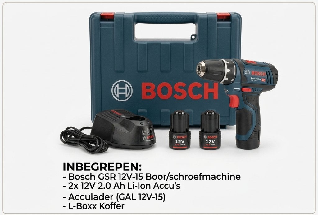 Bosch Pro Schroefmachine + 2 Batterijen + Oplader & Boxx, Ophalen of Verzenden, Zo goed als nieuw, Boormachine, Variabele snelheid