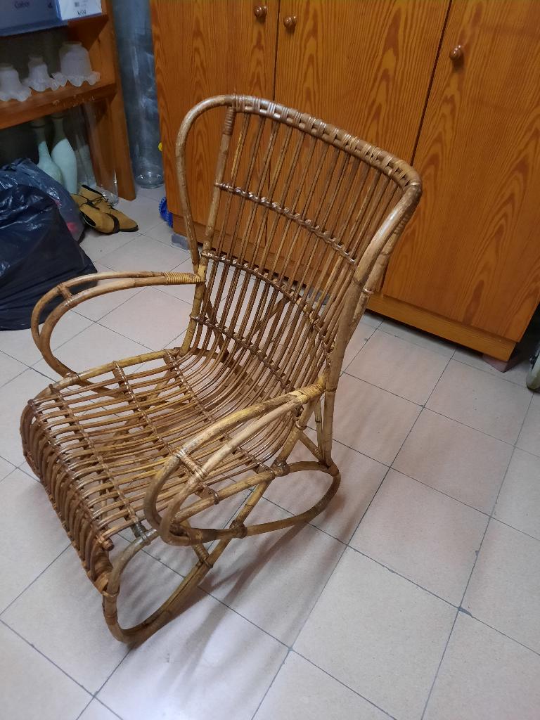 Zetel en stoelen, Maison & Meubles, Chaises, Enlèvement, Utilisé, Osier ou Rotin, Deux