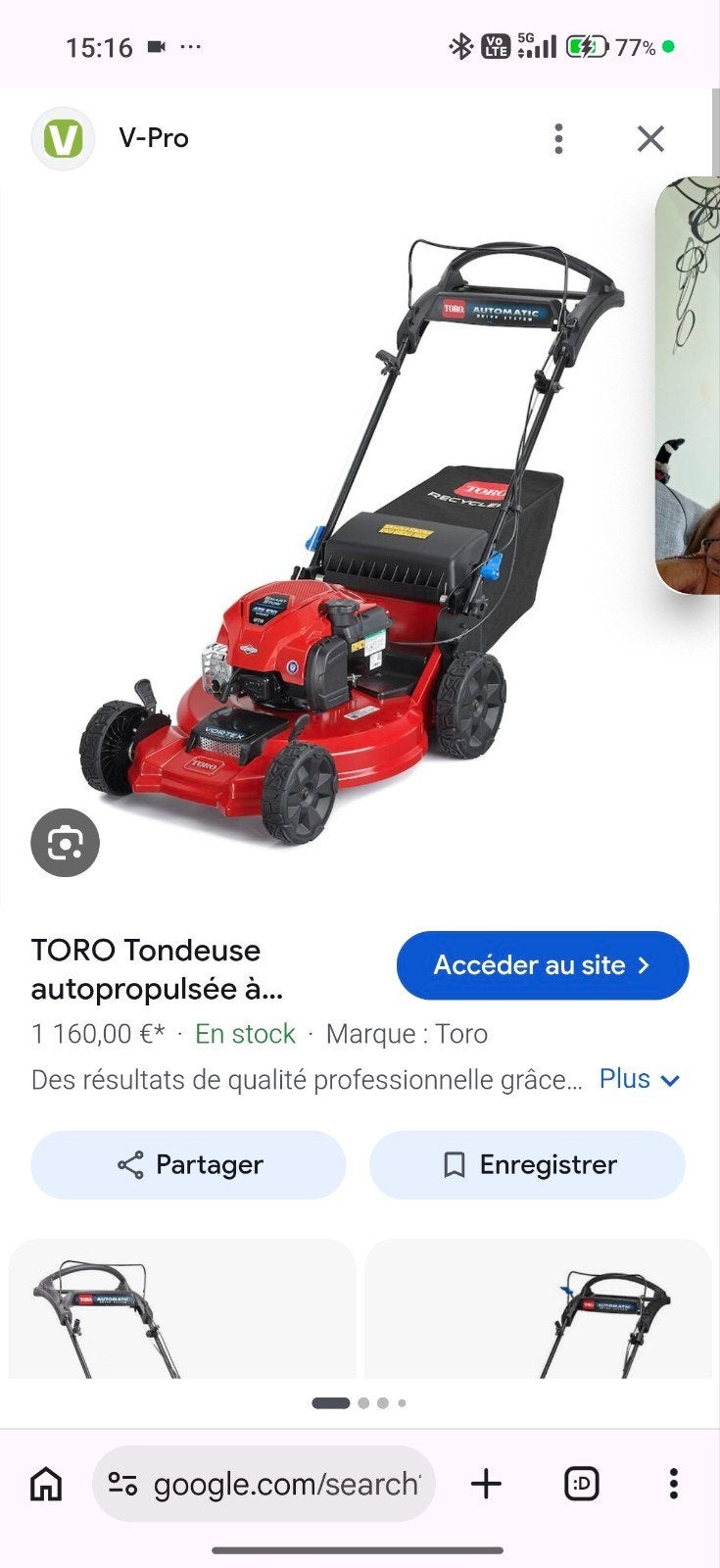 tondeuse toro professionnelle, Enlèvement