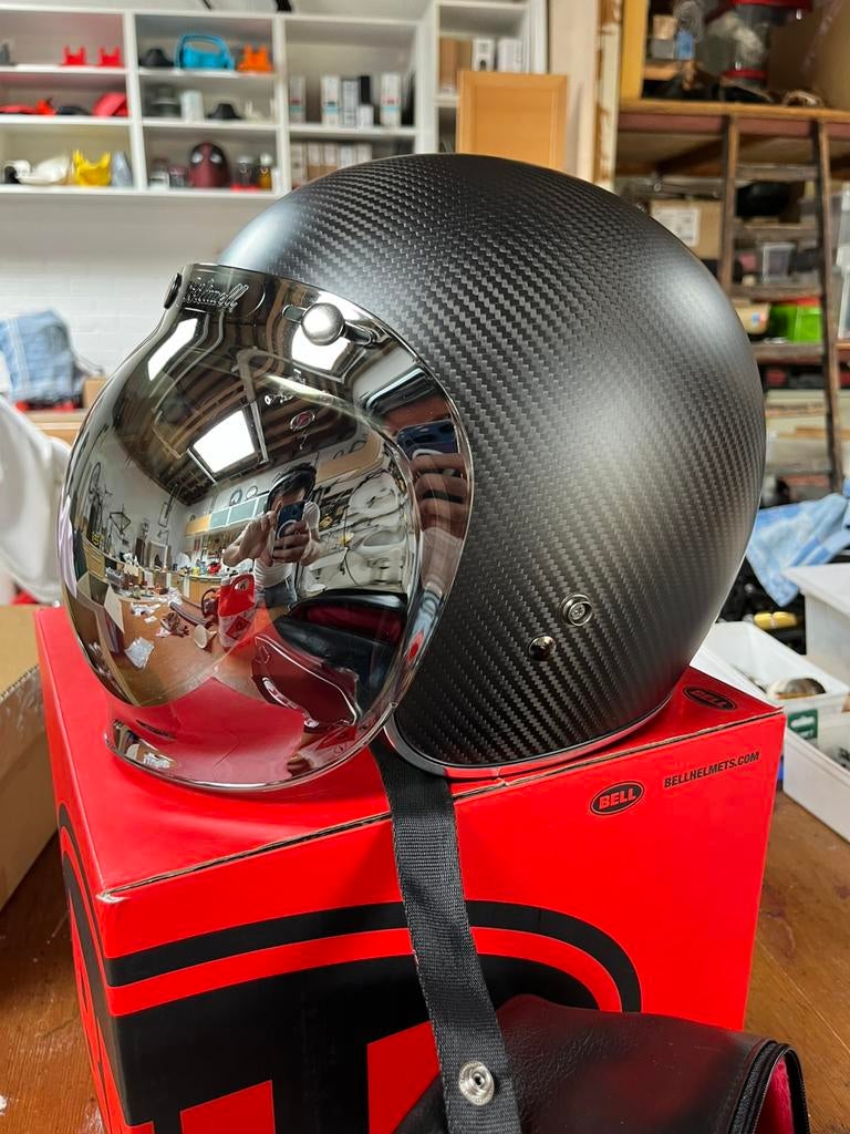 Bell Custom 500 carbon M 57-58, Motoren, Ophalen of Verzenden, M