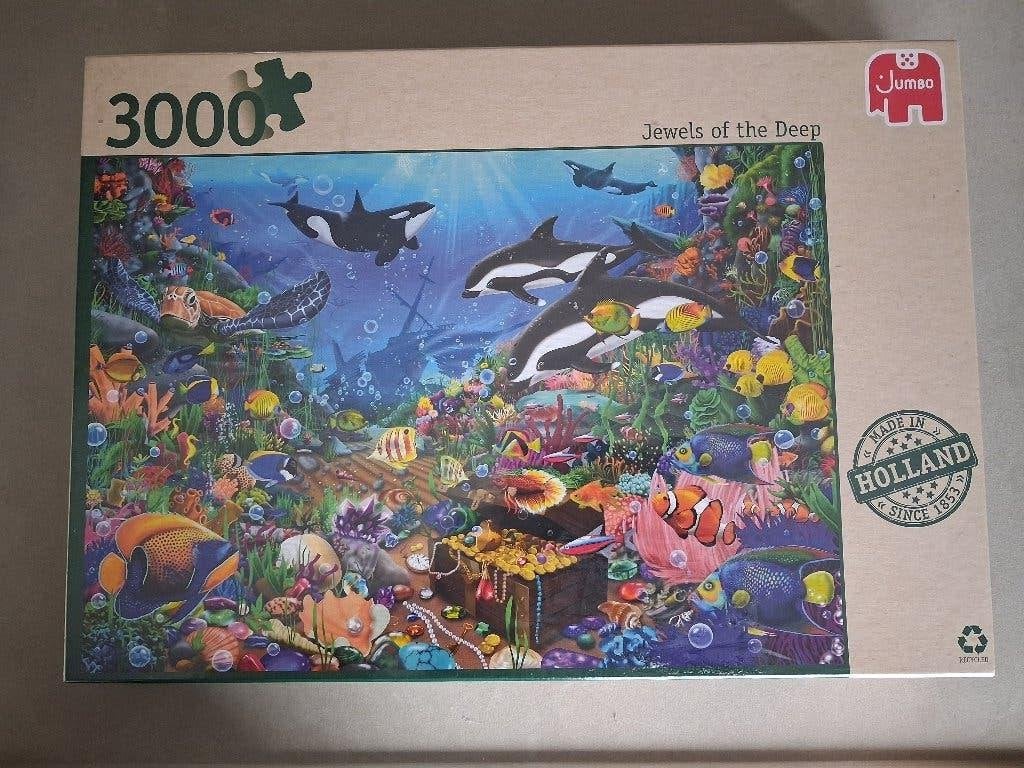 jumbo legpuzzel jewels of the deep 3000 stukjes, Hobby en Vrije tijd, Ophalen of Verzenden, Meer dan 1500 stukjes, Nieuw, Legpuzzel