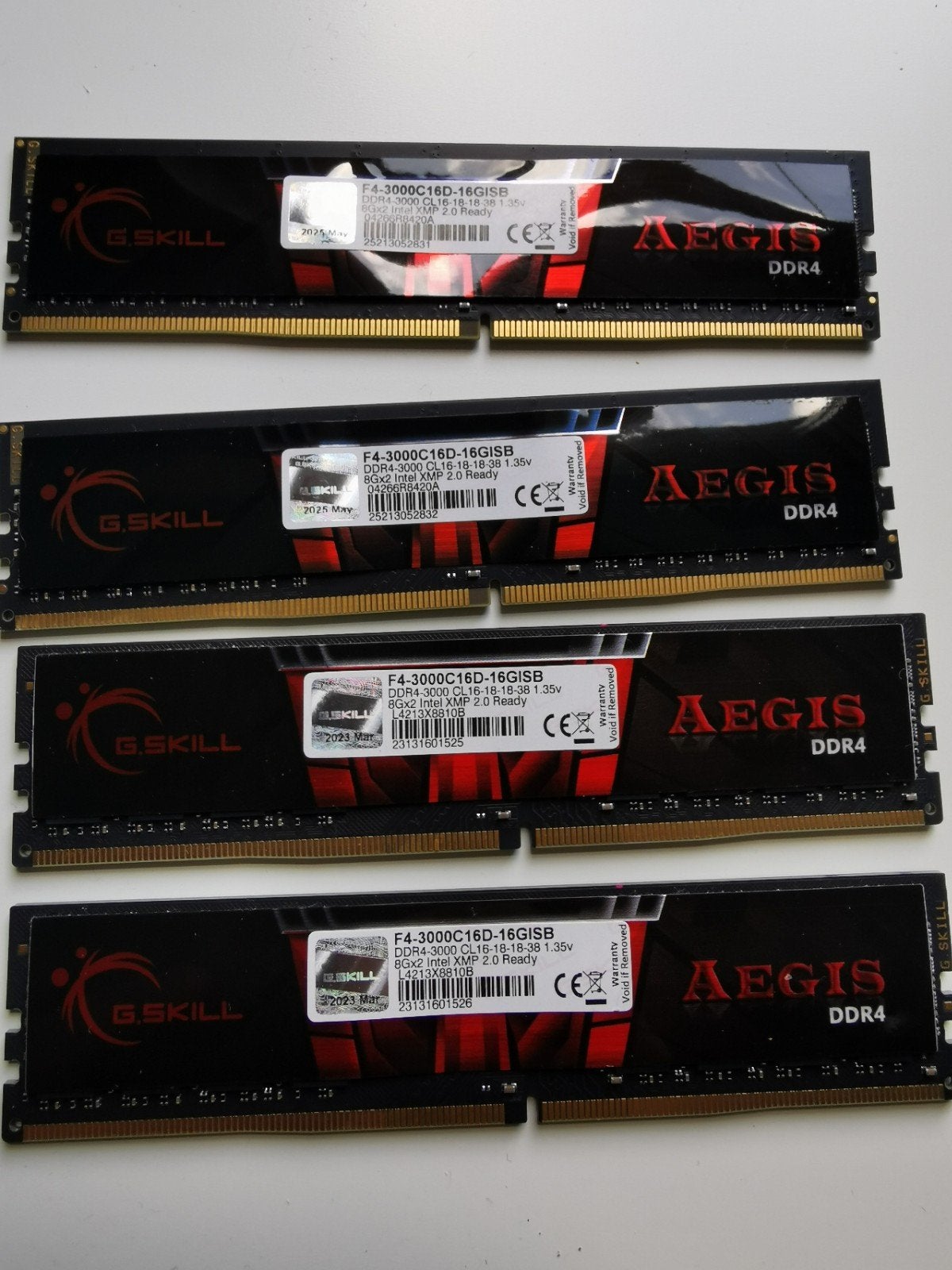 G.SKILL AEGIS 3000 DDR4 2x16 GB, Computers en Software, RAM geheugen, DDR4, Ophalen of Verzenden, Zo goed als nieuw, Desktop