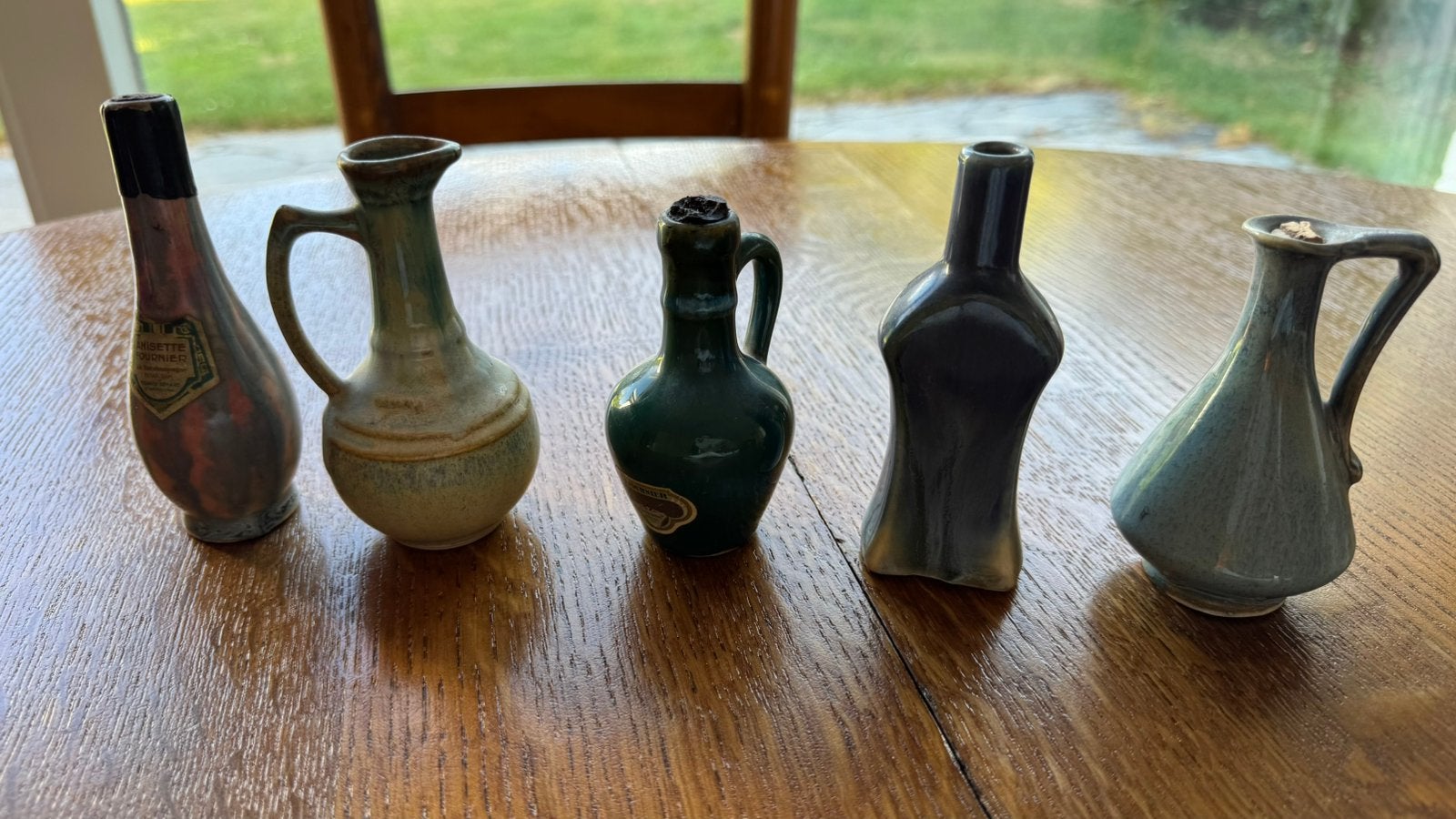Lot de 5 anciennes mignonnettes en grès & céramique (offre?), Enlèvement