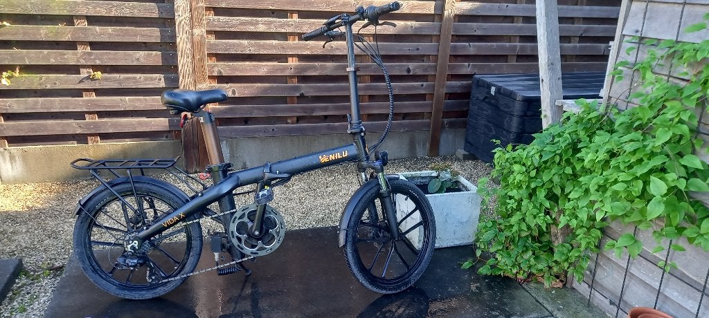 elektrische fiets (M/V) - zwart - opvouwbaar, 20 inch of meer, Gebruikt, Heren, Versnellingen