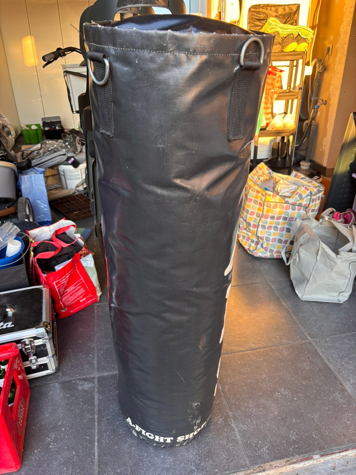 Bokszak (35kg?), Ophalen, Gebruikt