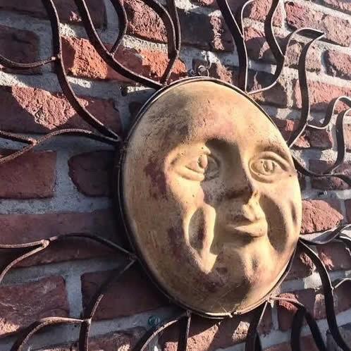 Tuin wanddecoratie - Grote zon  + Libelle, Tuin en Terras, Ophalen, Gebruikt