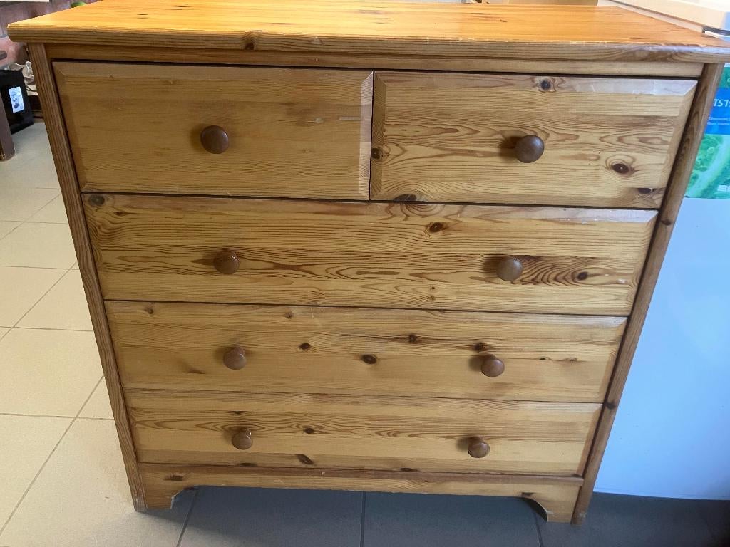 Houten ladekast, Huis en Inrichting, Ophalen, Gebruikt, 5 laden of meer, 50 tot 100 cm