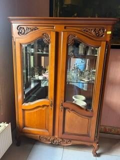 salle à manger complète en merisier avec dressoir et vitrine, Maison & Meubles, Enlèvement, Utilisé