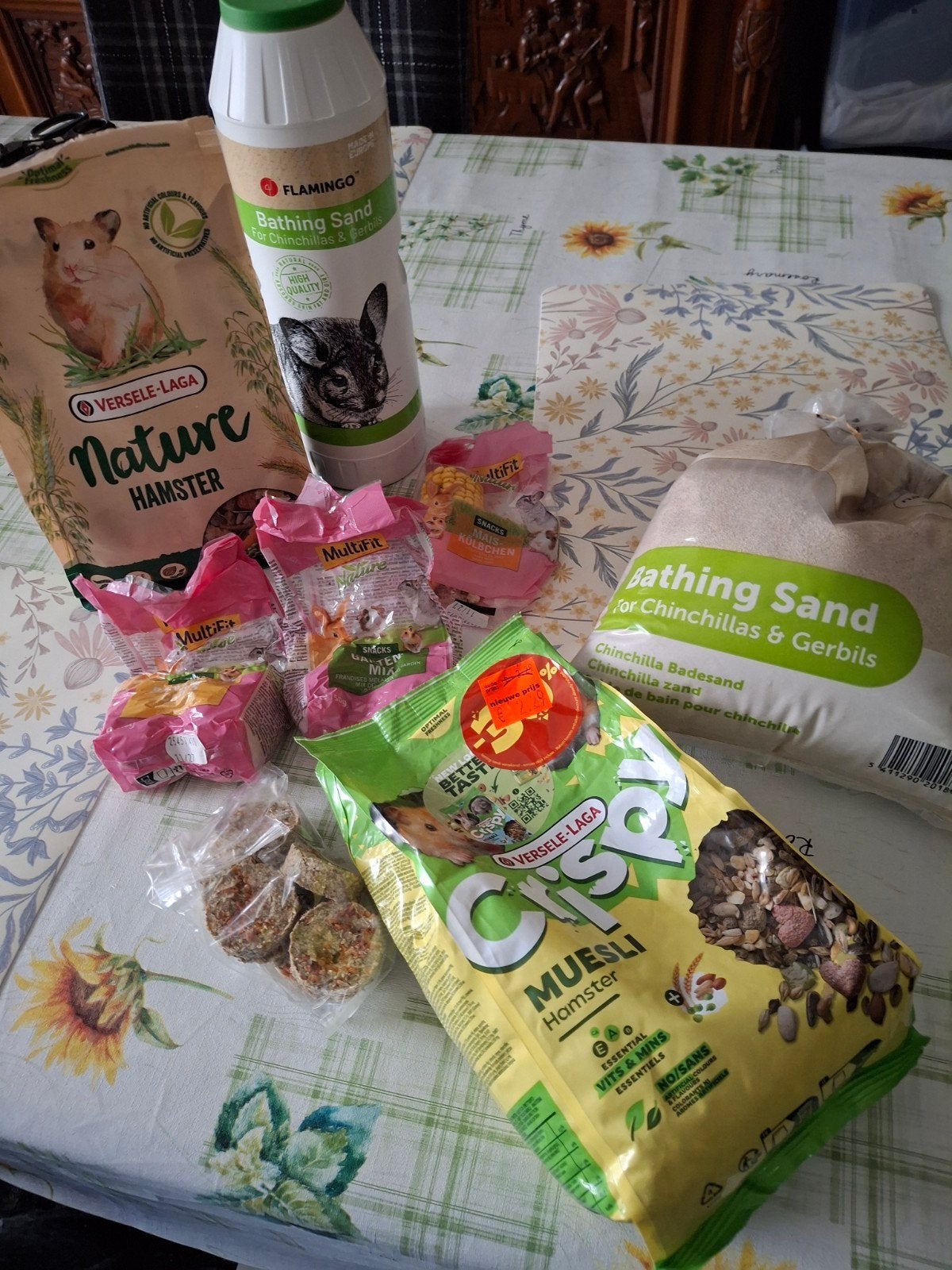 zand en eten hamster, Enlèvement