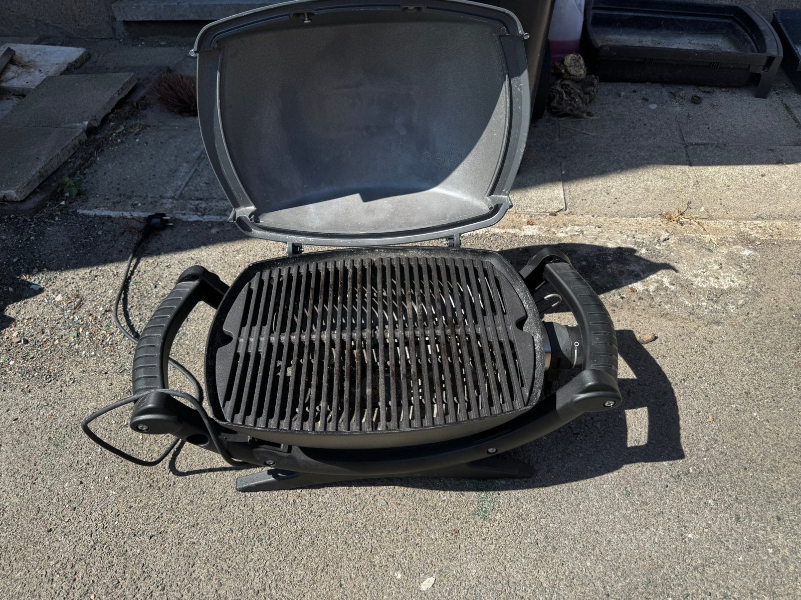 Weber bbq q1400, Tuin en Terras, Ophalen, Gebruikt