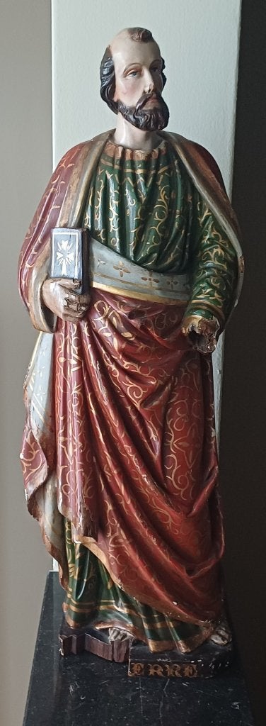 Antiek kerkbeeld houte heilige petrus, Ophalen of Verzenden