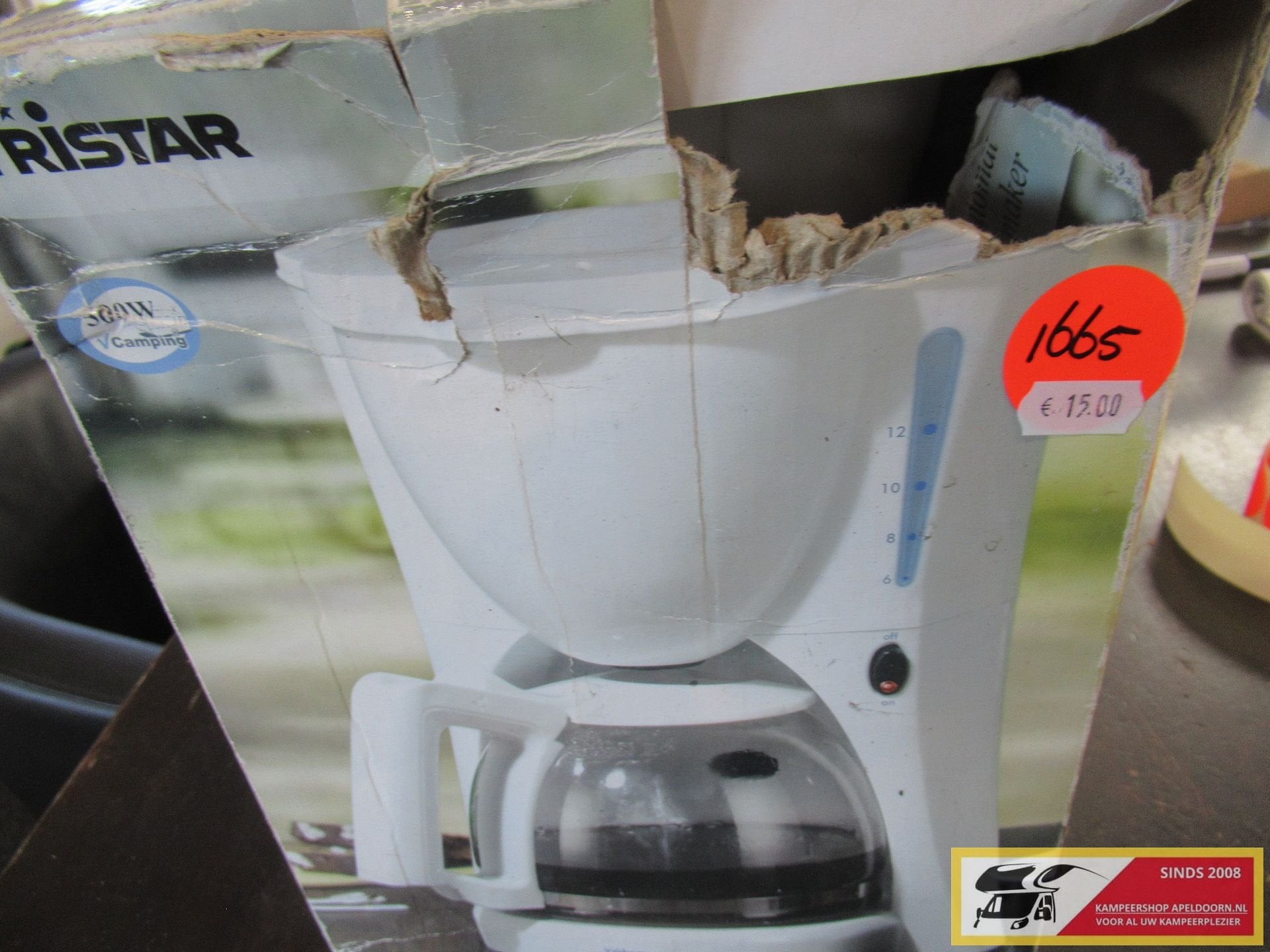 Tristar 12 kops koffiezetapparaat nr. 1665, Caravans en Kamperen, Gebruikt, -, -, Ophalen of Verzenden