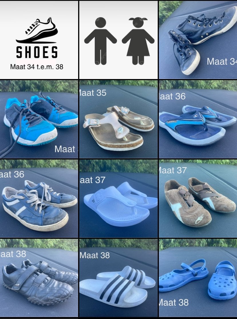 Lot schoenen (10 p) voor jongens/meisjes, maat 34 t.em. 38, Kinderen en Baby's, Kinderkleding | Schoenen en Sokken, Gebruikt, Schoenen