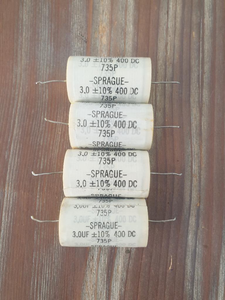 4 condensateurs de pulvérisation 3 uF, TV, Hi-fi & Vidéo, Enceintes, Autres marques, Enlèvement ou Envoi, Utilisé, Haut-parleurs Frontaux, Arrière ou Stéréo