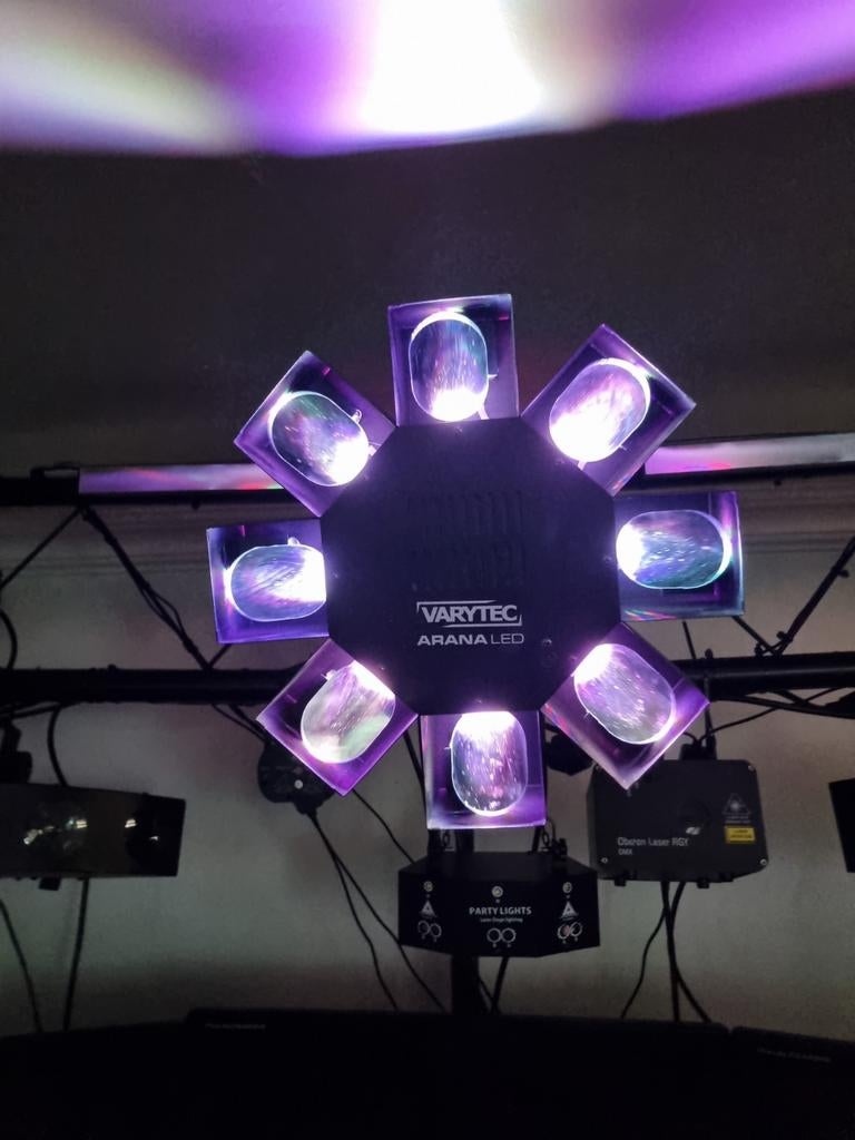 Centre de table LED Varytec Arana — Effet à 8 lentilles, Enlèvement, Laser, Couleur