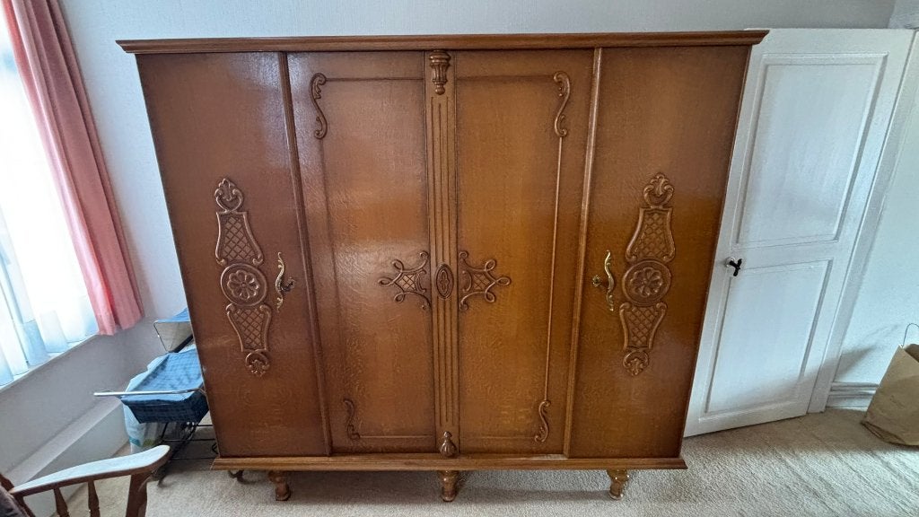 houten slaapkamer kasten, Ophalen, Gebruikt, Eikenhout, Met deur(en)