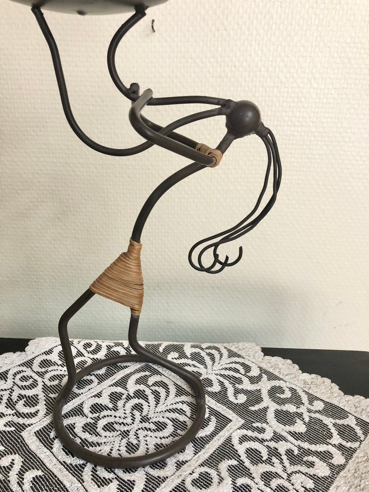 Laurids Lonborg vintage sculpturale smeedijzeren kandelaar, Ophalen of Verzenden, Overige materialen