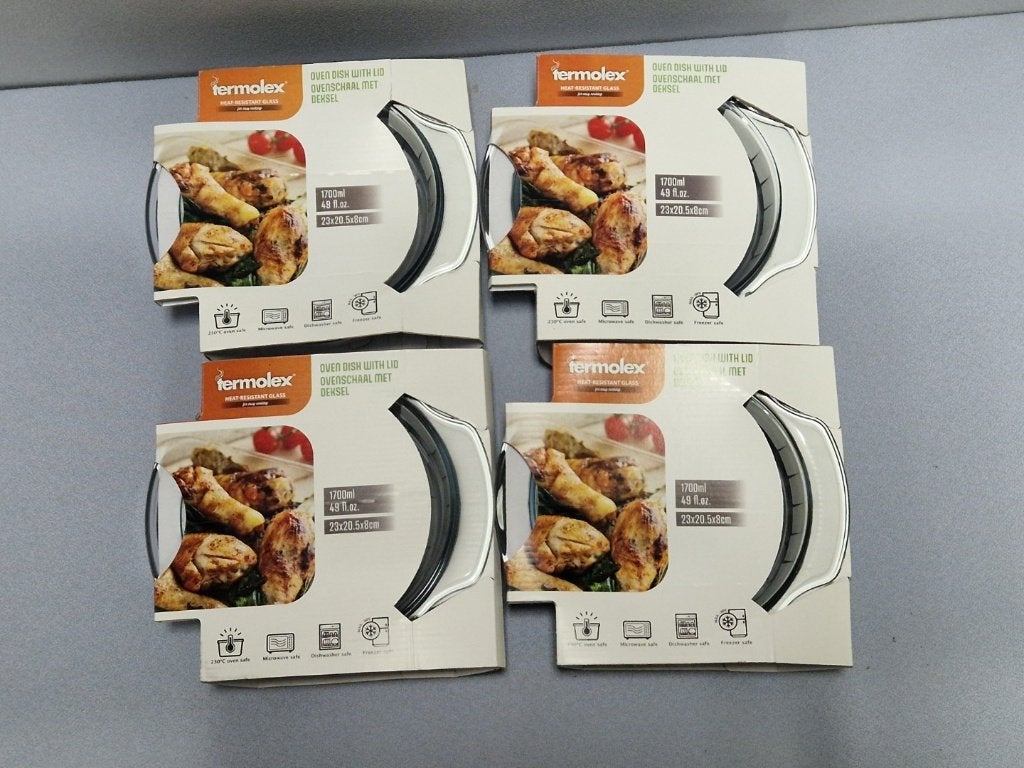 Ovenschaal met deksel (x4), Ophalen, Overige typen, Nieuw, Glas