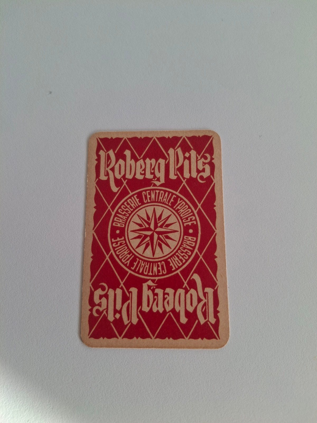 oude speelkaart roberg pils ieper, Verzamelen, Ophalen of Verzenden