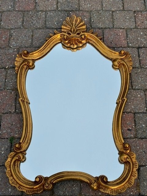 Beau cadre doré en miroir, Enlèvement, Autres formes, Moins de 50 cm, Moins de 100 cm