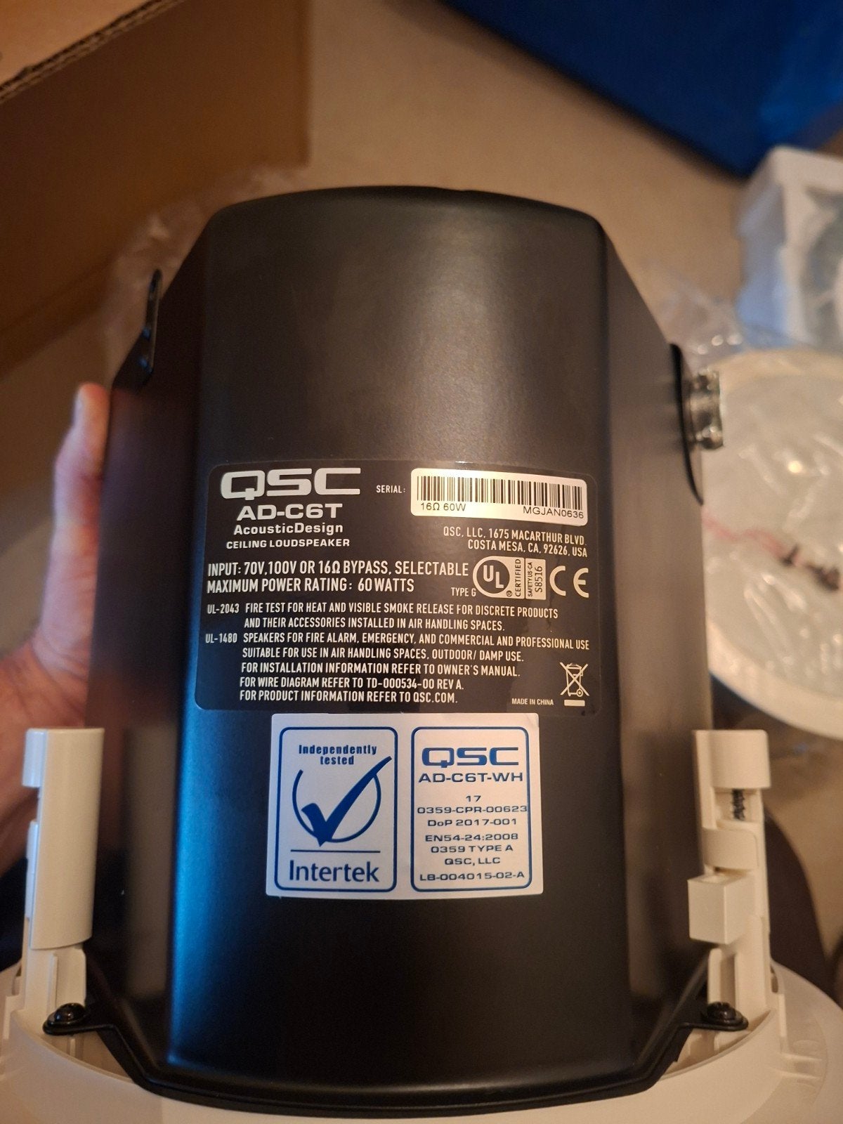 QSC AD-C6T-WH AcousticDesign inbouwspeakers 2st –Nieuw, TV, Hi-fi & Vidéo, Enceintes, Enlèvement, Neuf