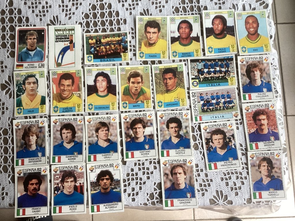 27 stickers Panini voetbal World cup Story, Ophalen of Verzenden, Gebruikt
