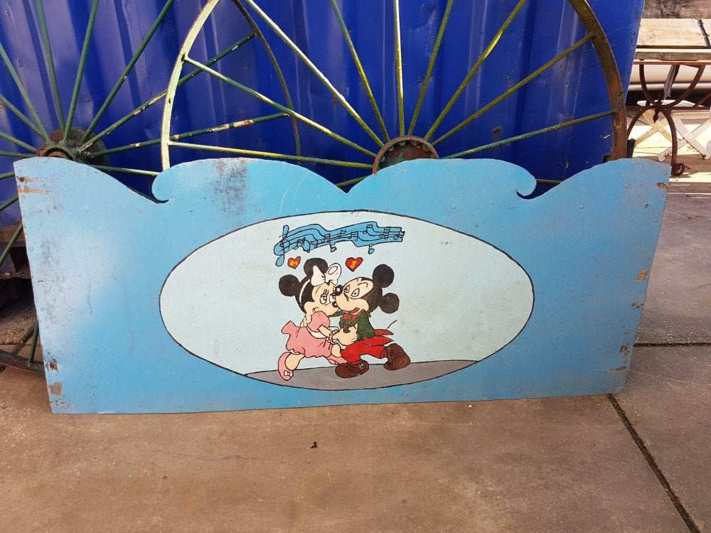 IJzeren kermispaneel🎠antiek, authentiek, Disney afbeelding., Enlèvement, Utilisé