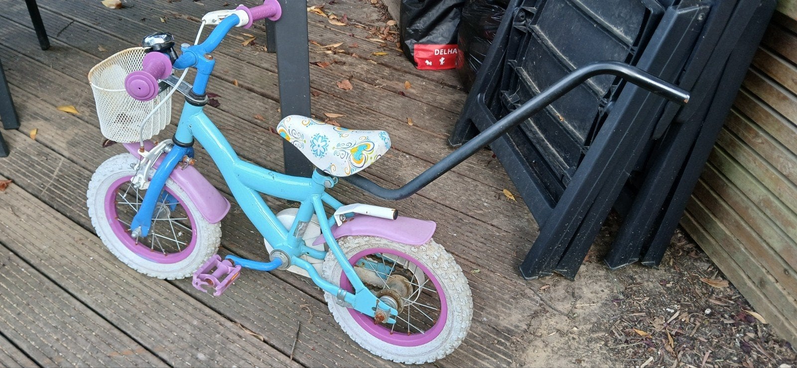 Kinderfiets wielmaat 12inch met loopsteun, Overige merken, Frein sur jante, Enlèvement, Utilisé