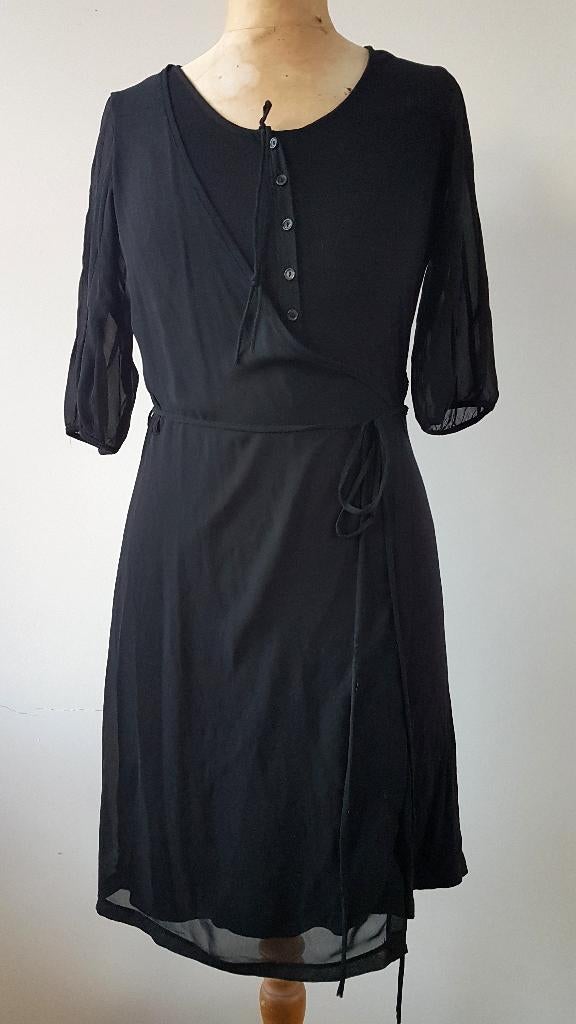 SANDWICH - Jolie robe noire avec voile - T.M, Kleding | Dames, Jurken, Gedragen, Maat 38/40 (M), Zwart, Ophalen of Verzenden