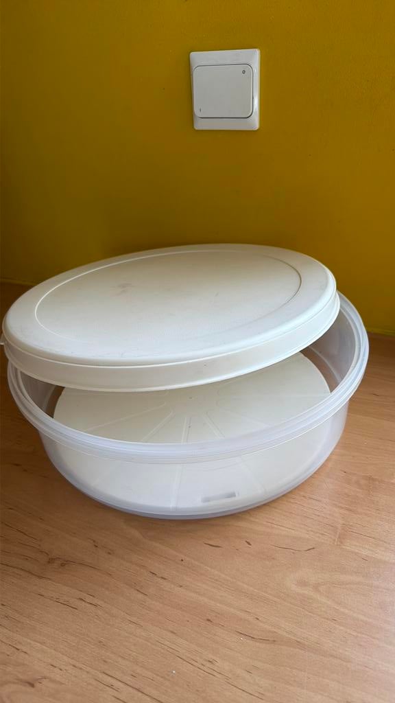 Boite a patisserie diamètre 34 cm en plastique, Enlèvement ou Envoi, Utilisé
